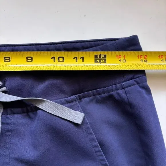 FIGS Zamora Jogger Scrub Pants XS Navy Medical Pants w/Pockets Elastic Waist - Picture 7 of 12